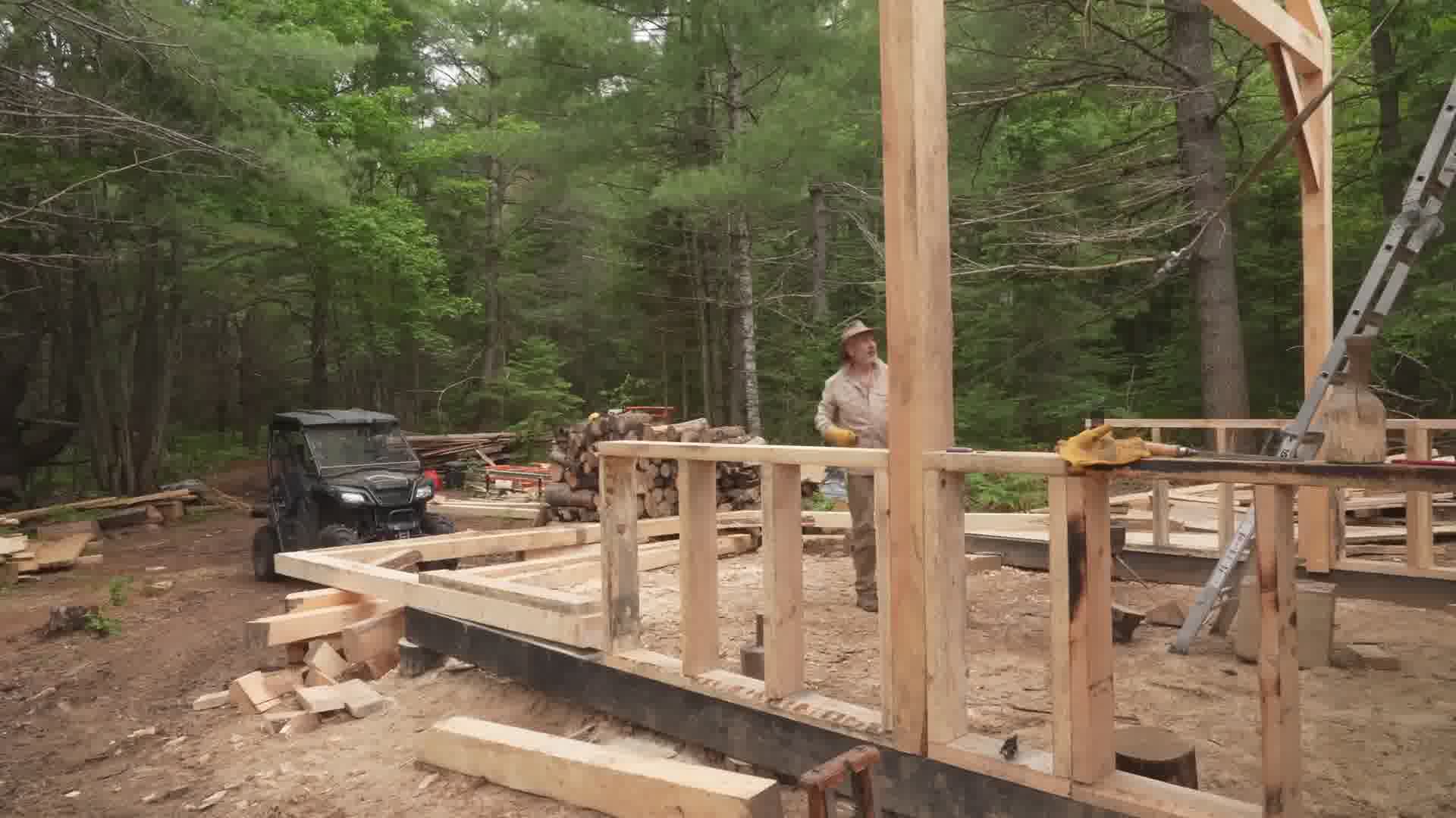 野外自力更生，住森林建房子