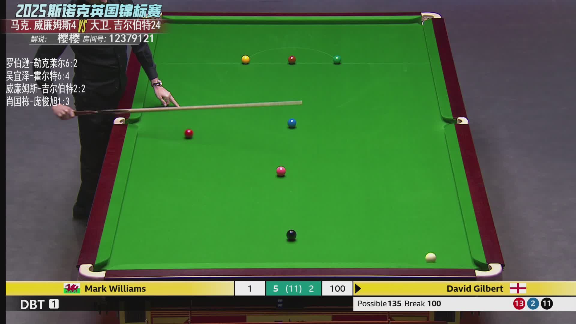 威廉姆斯VS吉尔伯特英锦赛