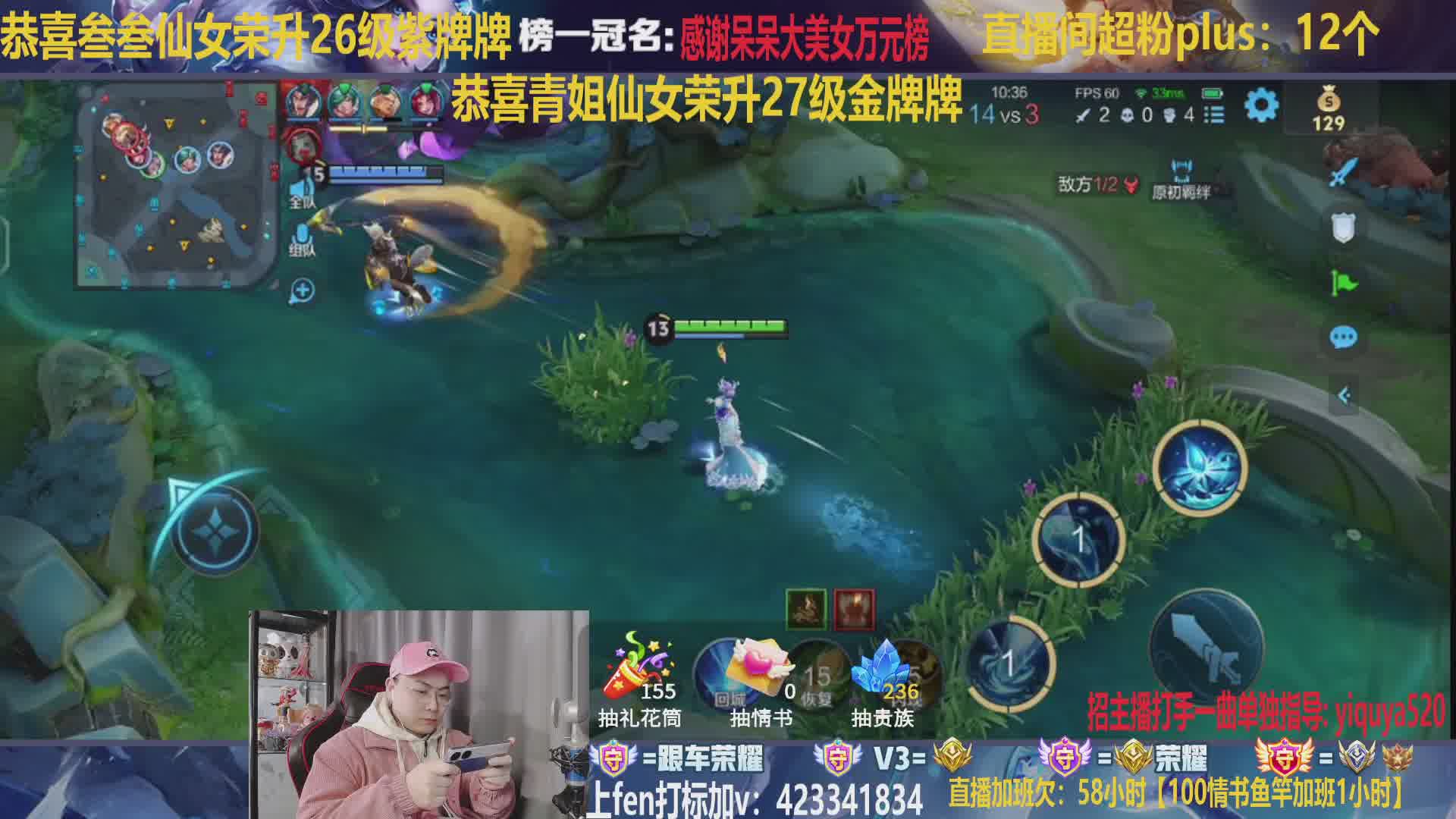 四倍-天花板甄姬带粉百星打标教学